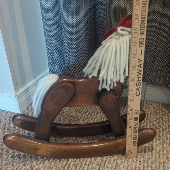 Amish Wooden Rocking Horse Decor - Picture 5 of 6